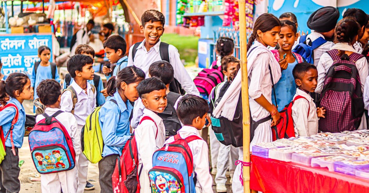 Photo of a Children Standing in Queue · Free Stock Photo