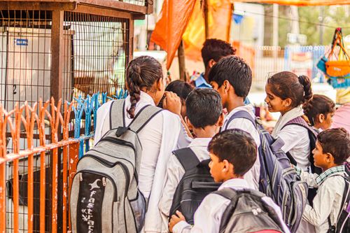 Photo of a Children Standing in Queue · Free Stock Photo