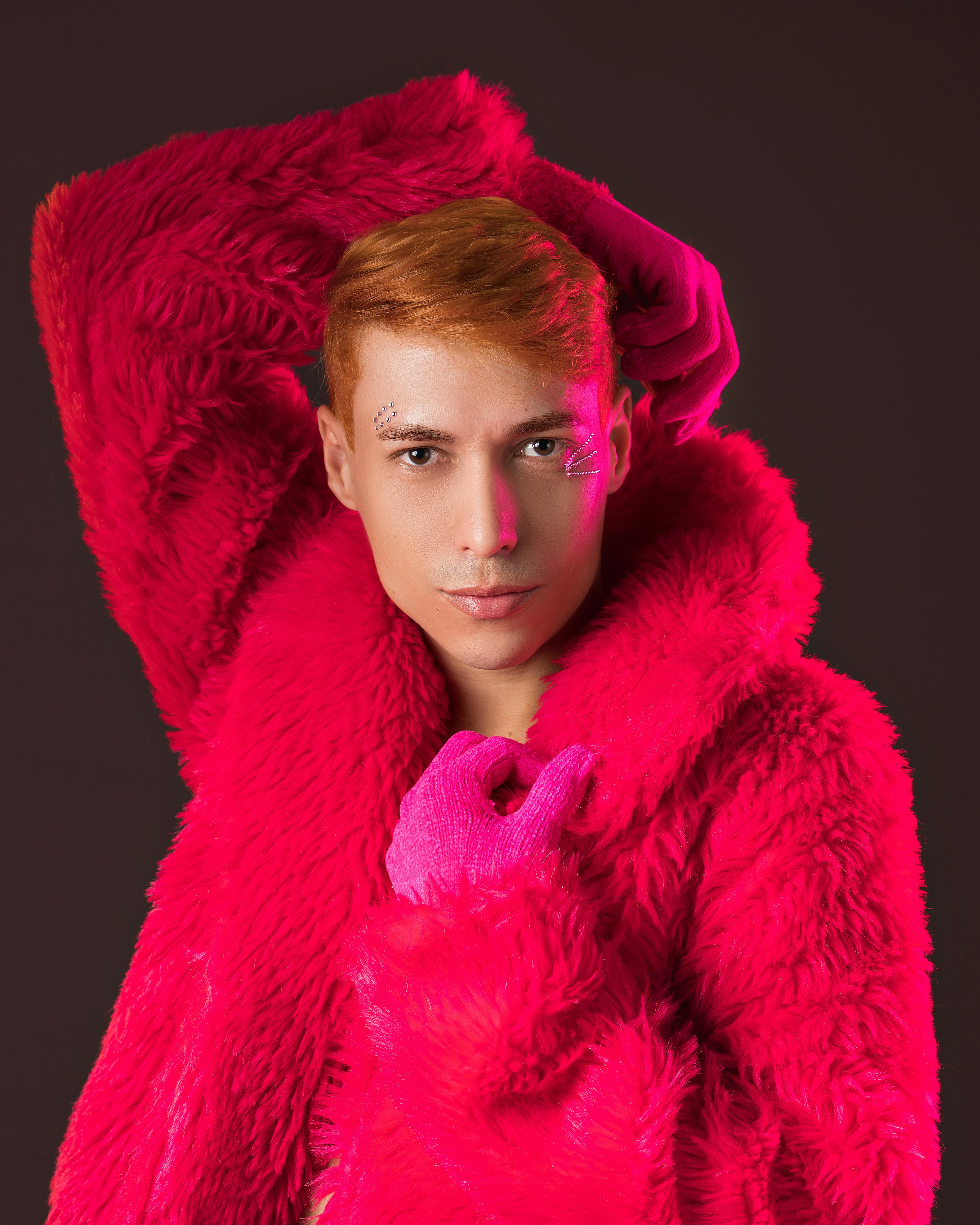 Man Wearing Pink Fur Coat · Free Stock Photo