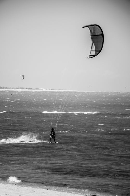 Fotos de stock gratuitas de actividad de agua, aventura, blanco y negro