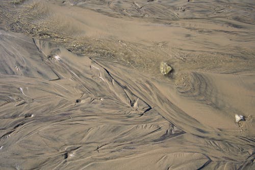 Top View of Wet Sand