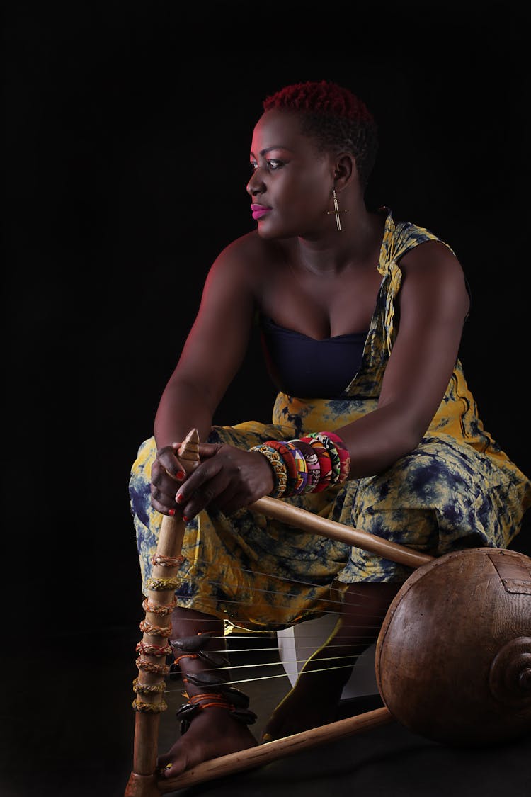 Woman With Traditional Instrument