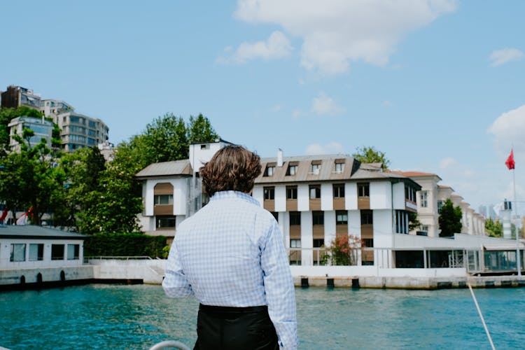 Man In Luxurious Tourist Resort