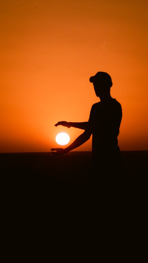 Silhouette of a Man in Art Photography