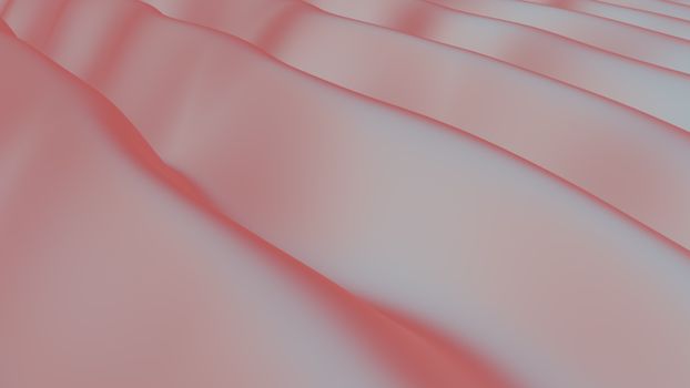 Elegant pink silk fabric with smooth waves, ideal for backgrounds or wallpapers.