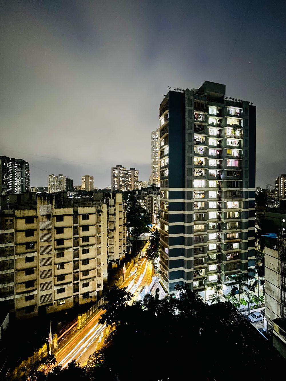 Mumbai residential skyline, India