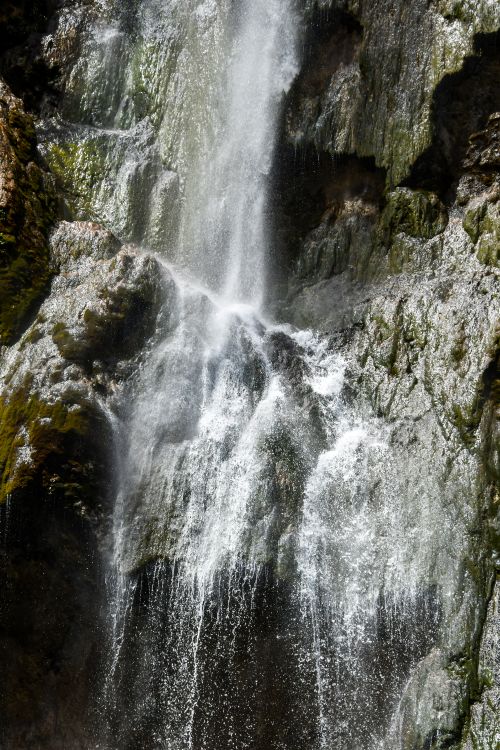 Free Breathtaking waterfall cascade in Croatia's Plitvice Lakes National Park, showcasing nature's beauty. Stock Photo