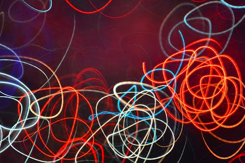 Abstract Illustration of Colorful Light Lines 