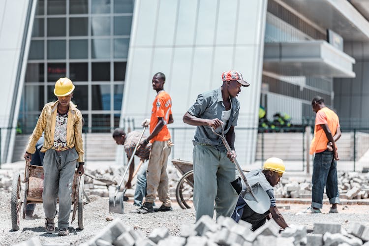 Men Working In Construction Outside