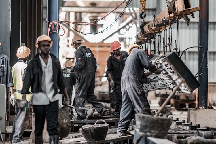 Construction Workers At Work 