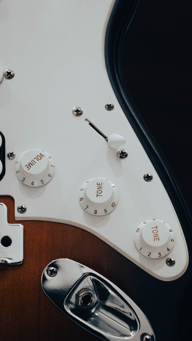 Close-up Of Electric Guitar Buttons