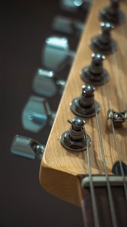 Close-up on Guitar Headstock · Free Stock Photo