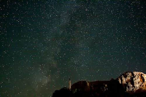 Imagine de stoc gratuită din cer de noapte, constelații, maro rock
