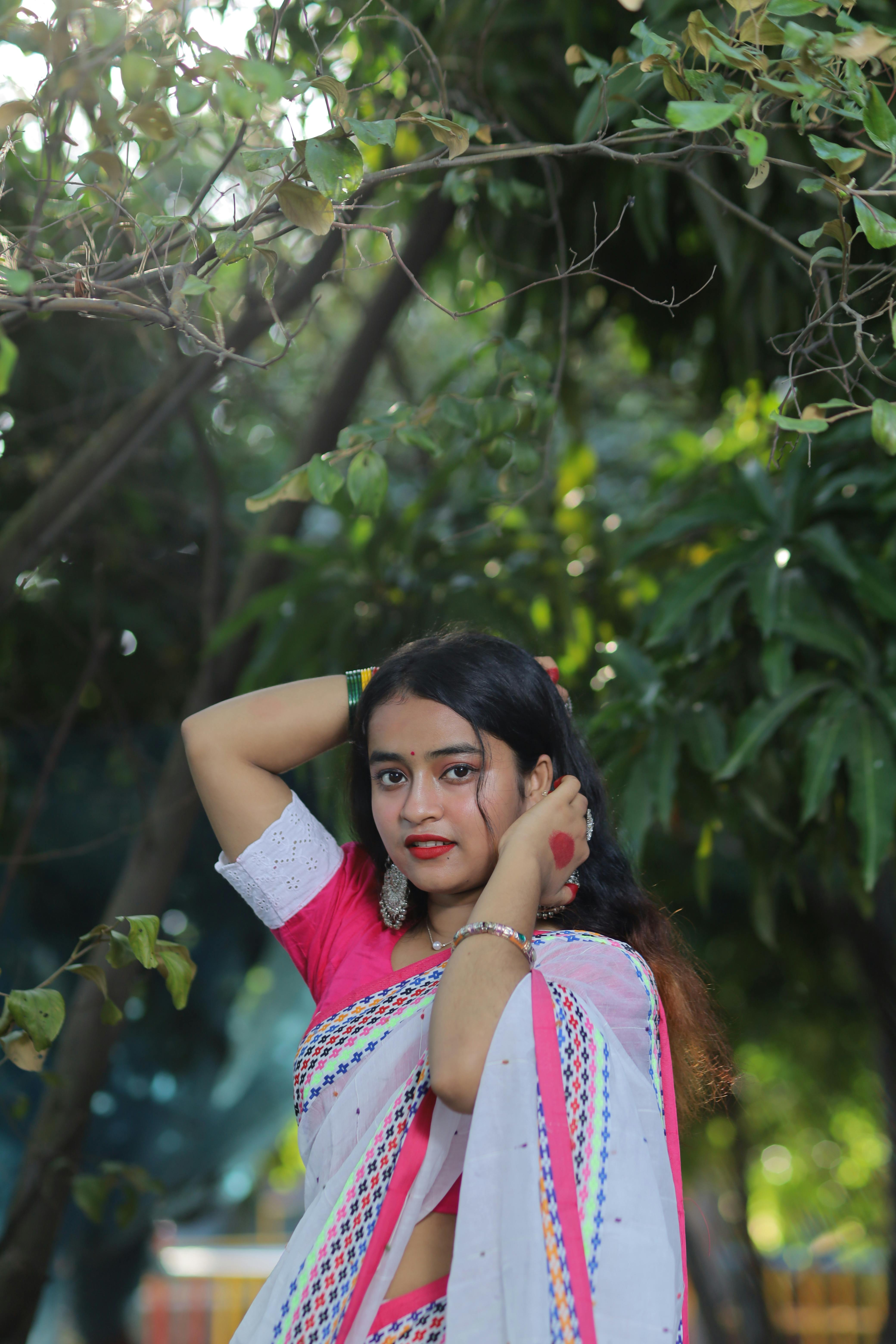 Beautiful Indian Girl Green Silk Saree Stock Photo 2317870485 | Shutterstock