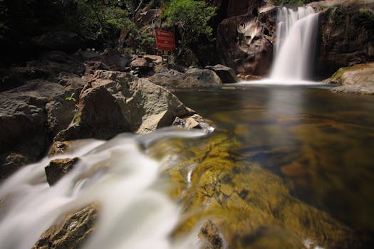 Water Fall Near Rock during Day Time · Free Stock Photo