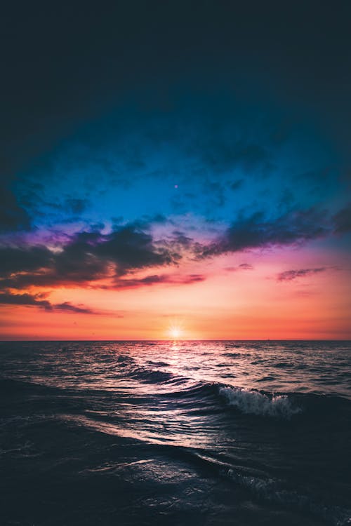 Free stock photo of lake michigan, sunset, waves