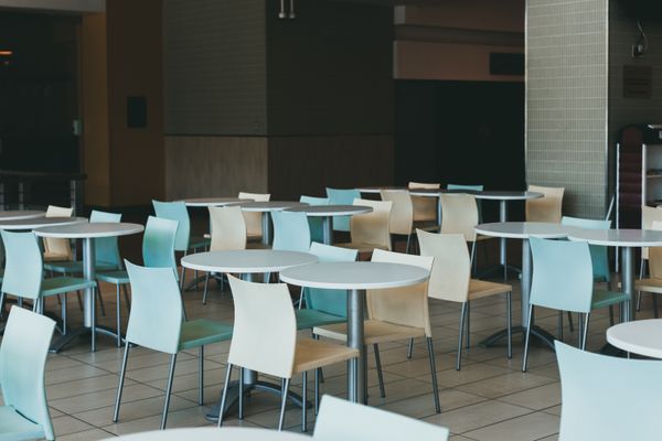 Mesas e cadeiras comerciais