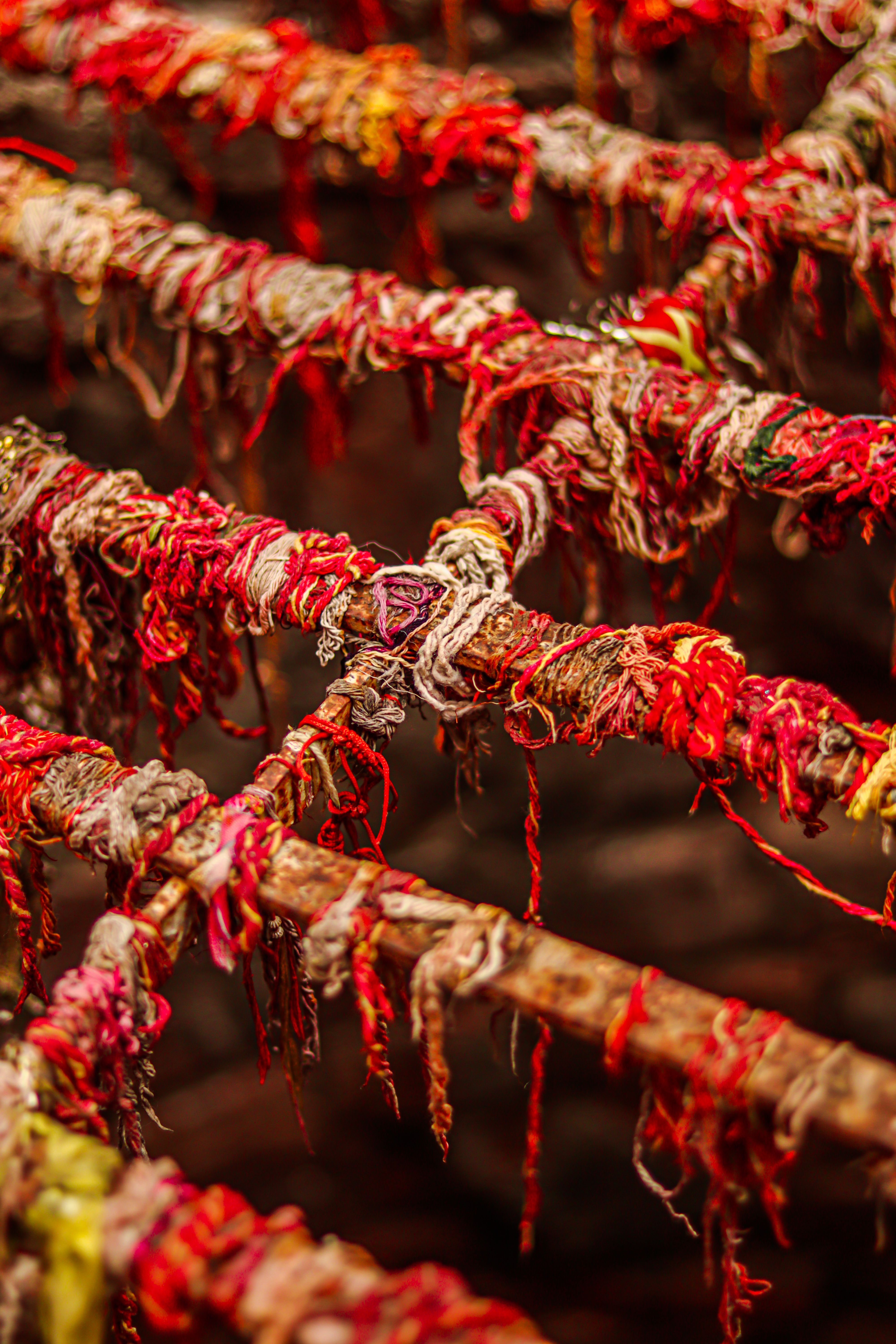 Red Paper Strips in Close Up Photography · Free Stock Photo