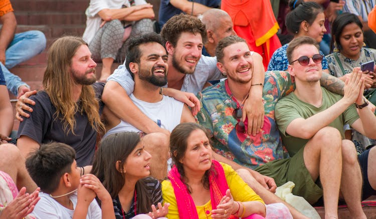 A People Sitting Together 