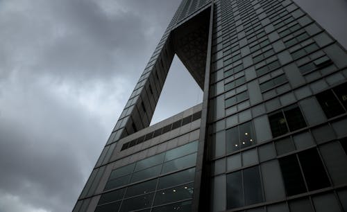 High Rise Building with Glass Walls