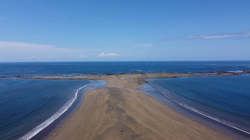 Brown Sand Between Beaches a Under Blue Sky