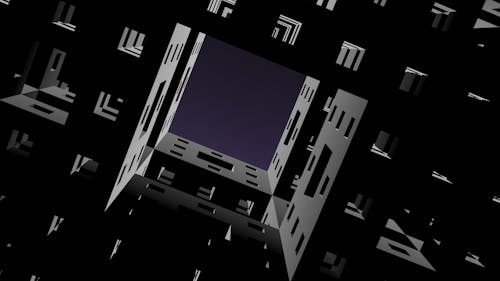 3D Render of a Dark Building 