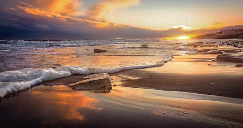 岸邊, 日出, 日落 的 免费素材图片