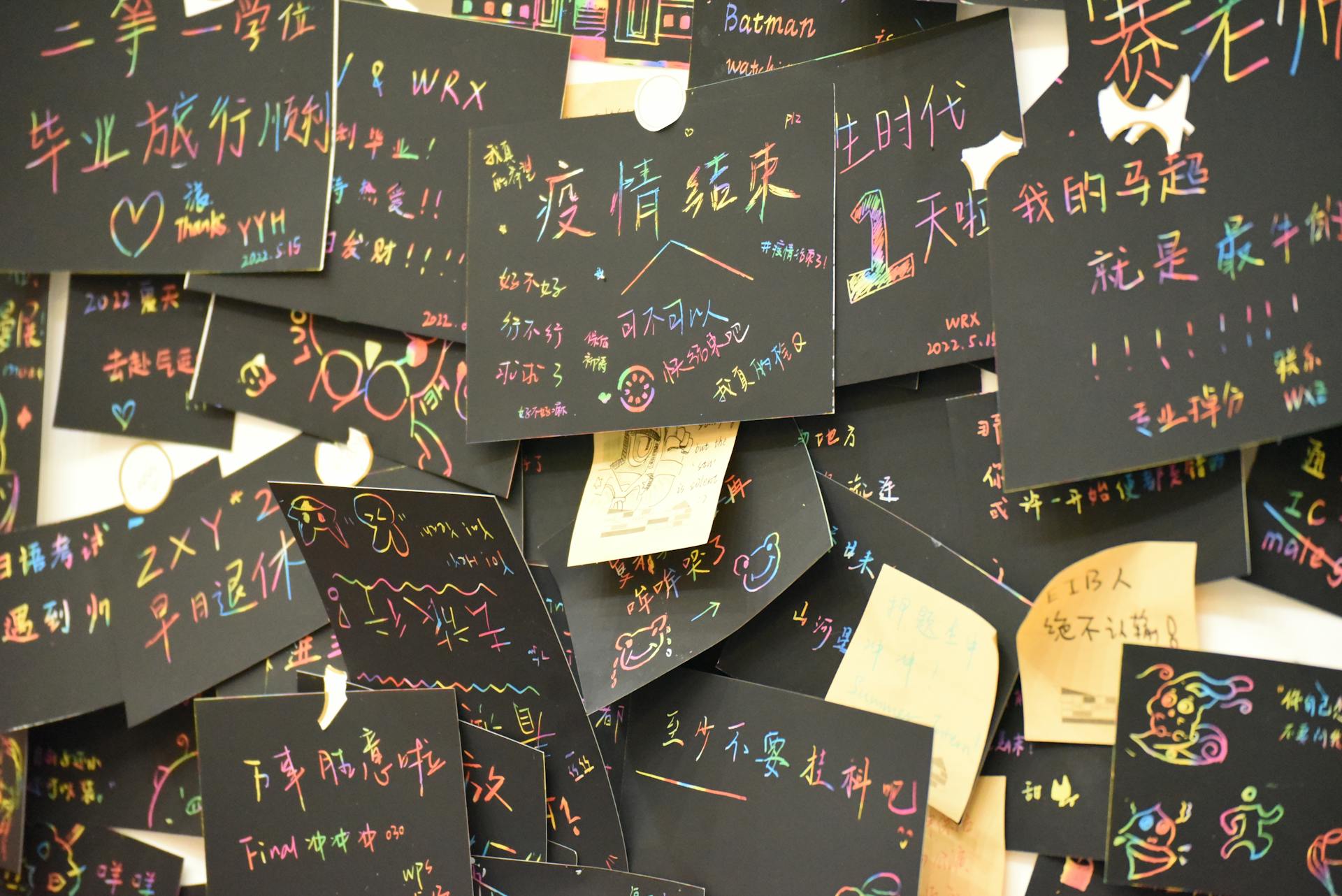 A Close-Up Shot of Layers of Postcards