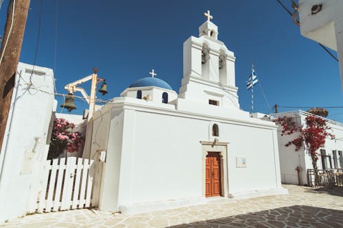 Free Greek Church in AntiParos Stock Photo