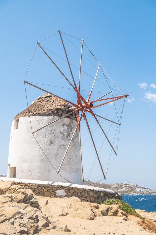 Free Windmills of Mykonos Stock Photo