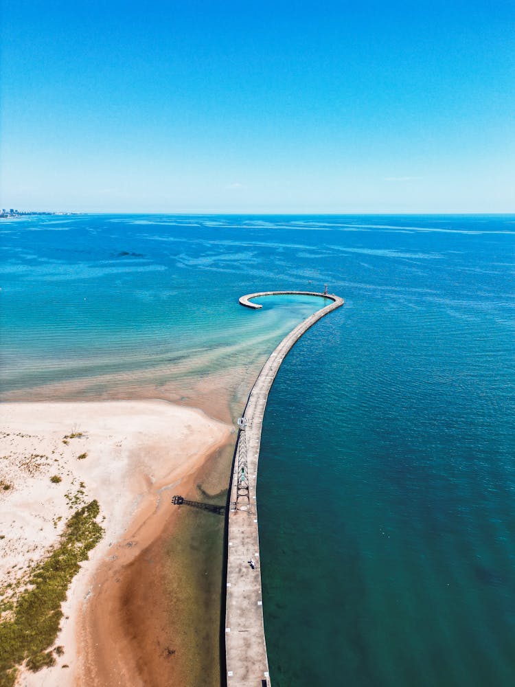 Aerial View Of Montrose Beach In Illinois, United States