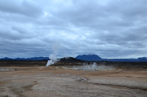 View of a Geothermal Area in Iceland 