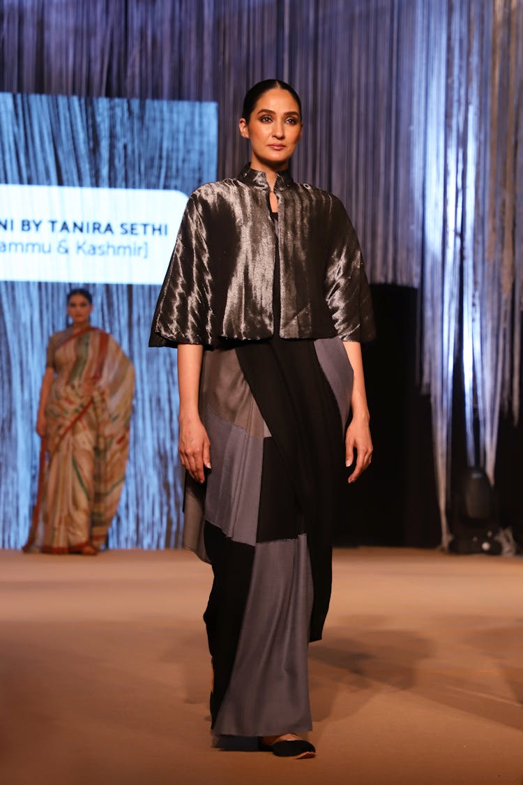 A Woman Doing Fashion Show