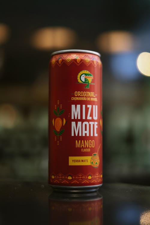 A Close-Up Shot of Vitamizu Mizu Mate Yerba Soda