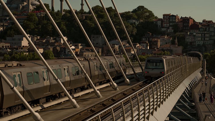 Golden Horn Metro Bridge In Turkey