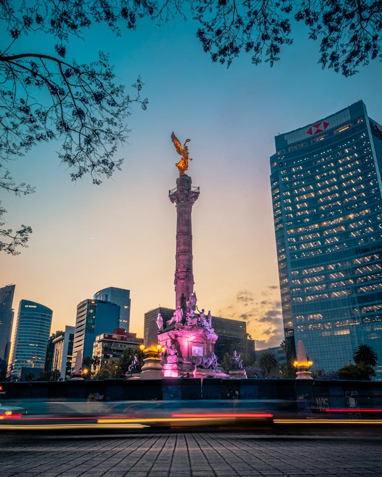 The Angel Of Independence Monument In Mexico City, Mexico