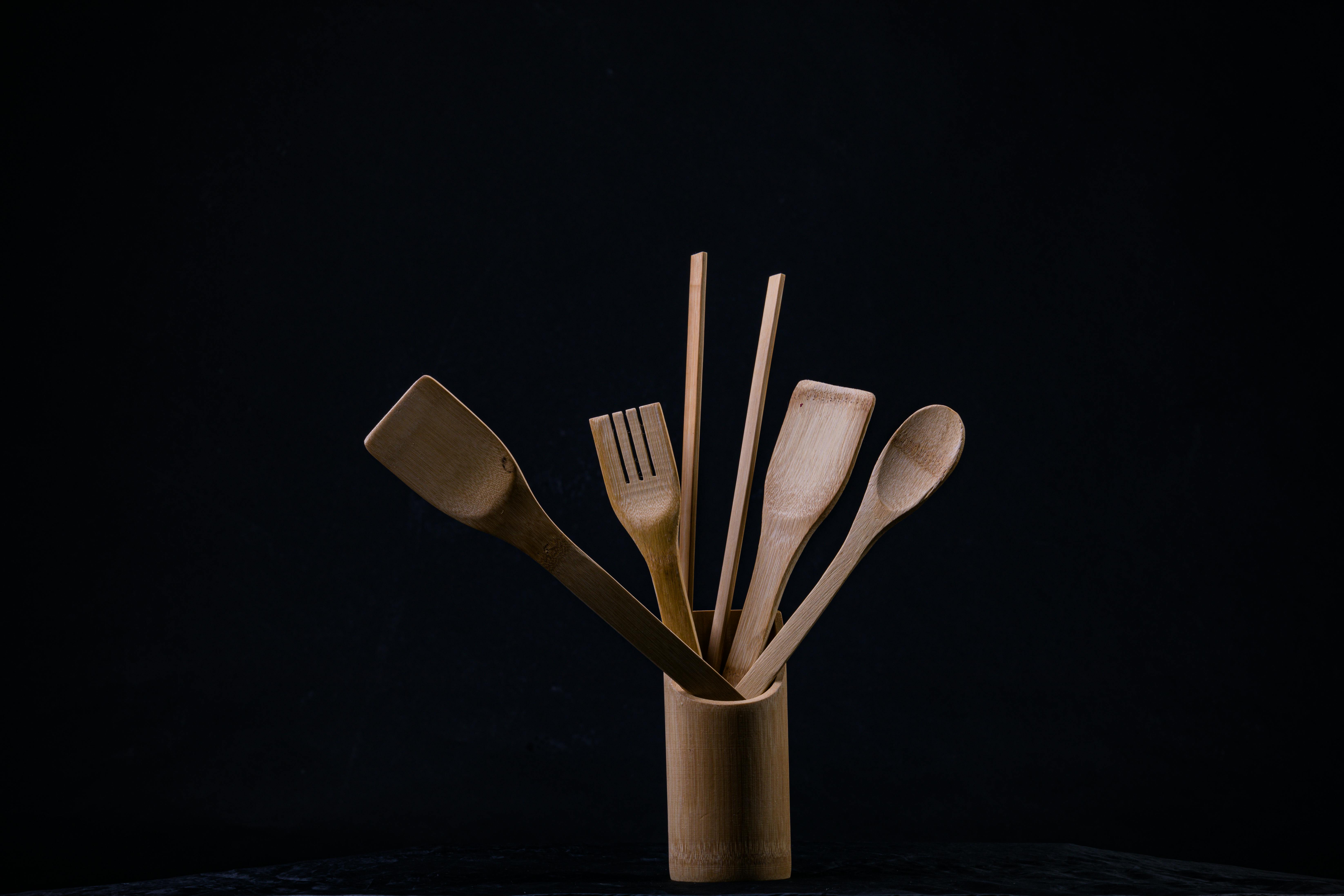 Close-up Photo of Brown Wooden Comb and Spoon · Free Stock Photo