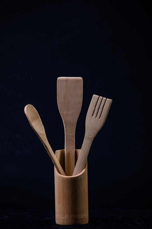 Close up of Wooden Kitchenware