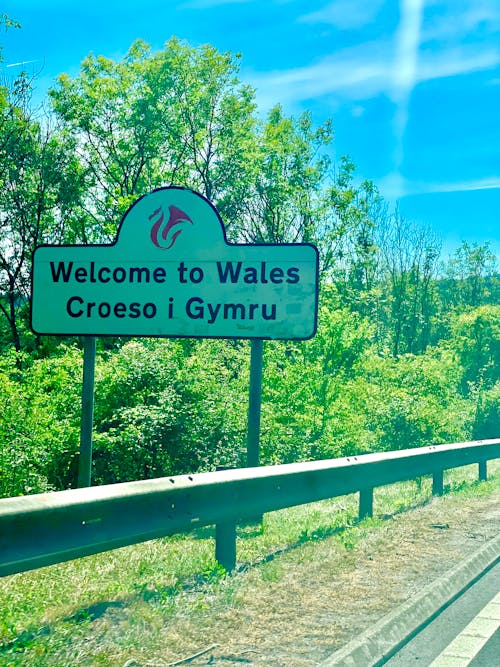 Free stock photo of road sign, wales Stock Photo