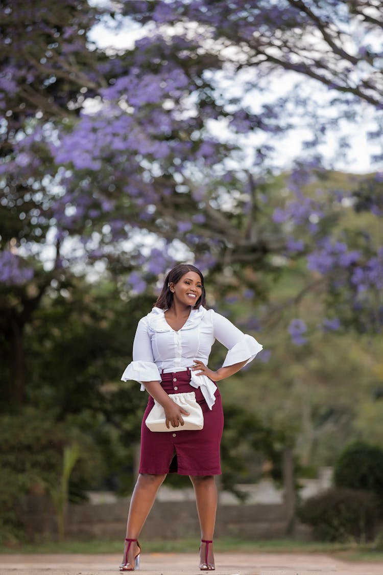 Plus Size Model In Skirt