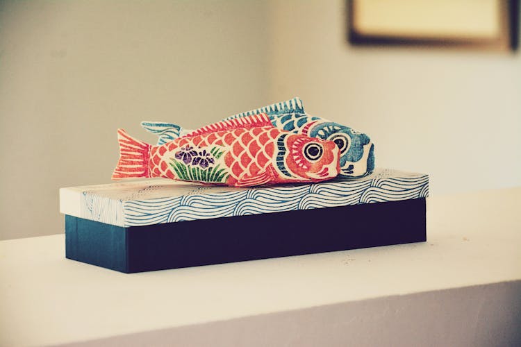 Japanese Decorative Fish Toys On Box