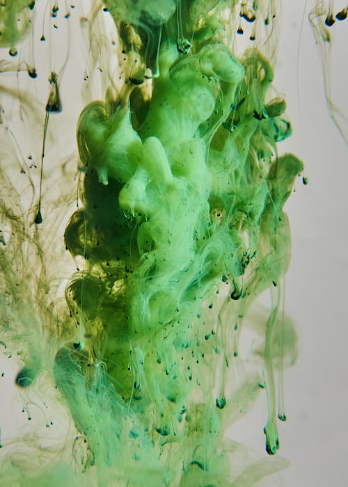 Green Ink in Liquid 