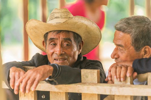 Close-up Photo of Elderly Friends 