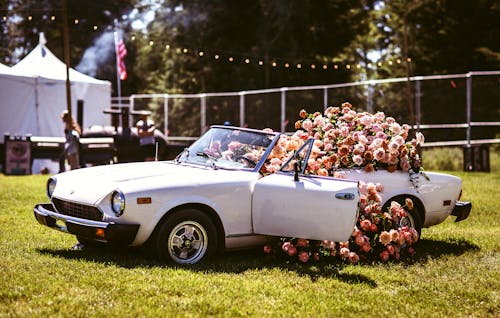 一束花, 婚车, 汽車 的 免费素材图片
