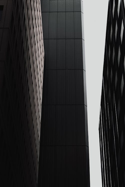Gray Walls of Office Buildings in City