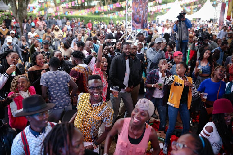 Smiling Crowd On Festival