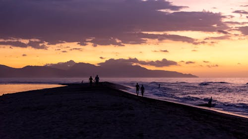 Foto stok gratis berjalan, berpasir, langit malam