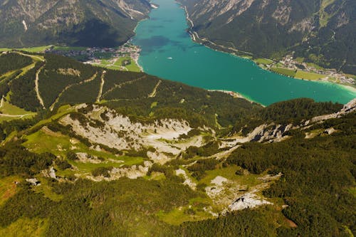 Gratis lagerfoto af bane, bjerg, droneoptagelse