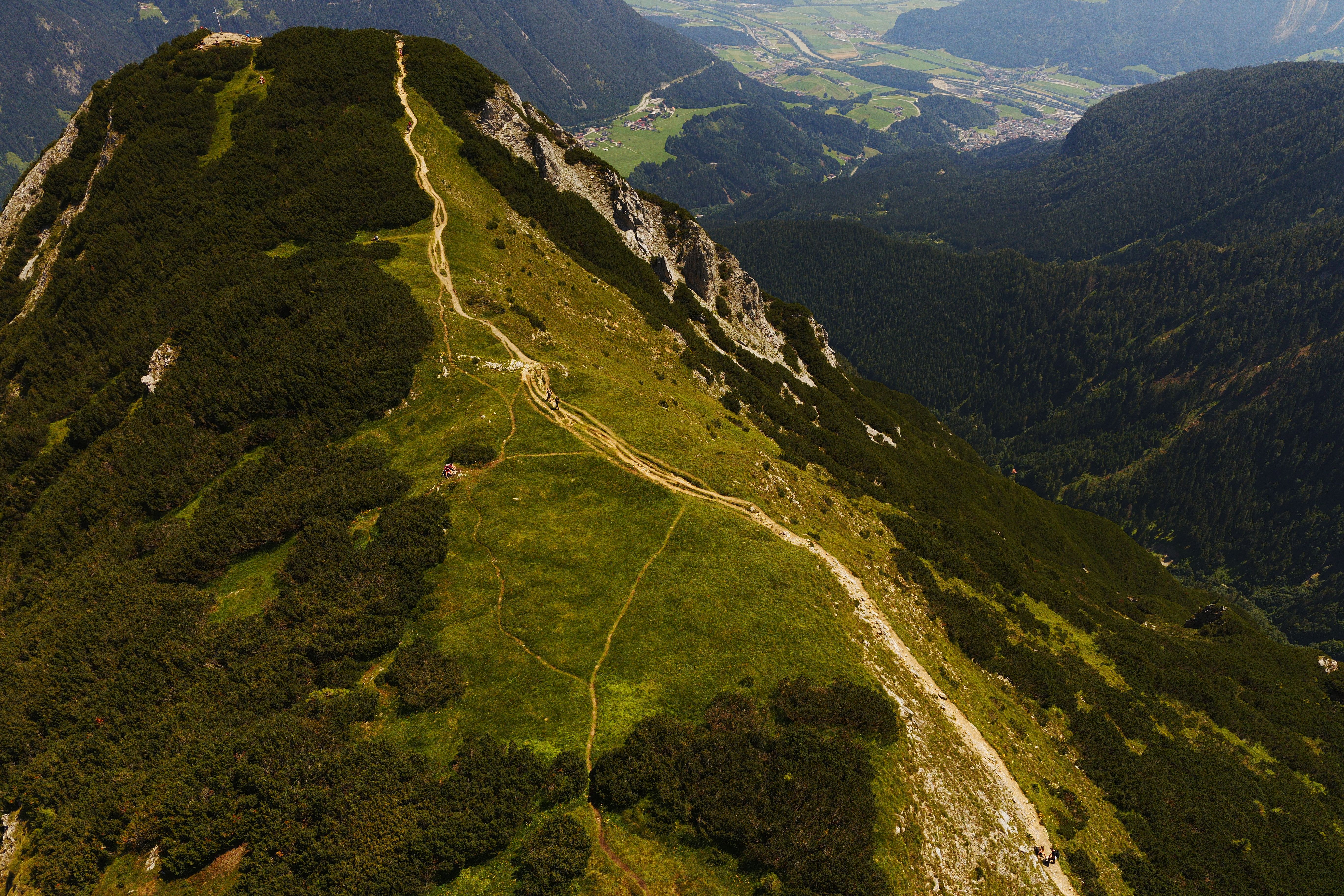 Detailed topographic map for hiking in the Austrian Alps