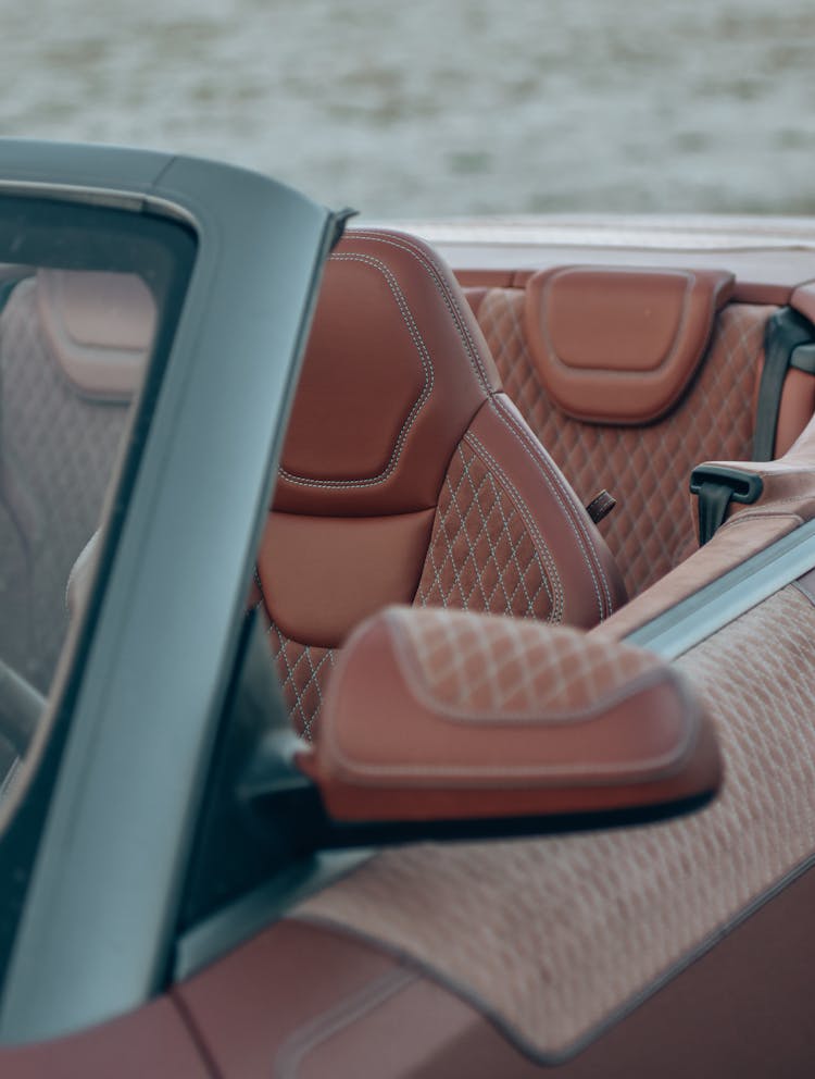 Brown Leather Luxury Top Down Car 